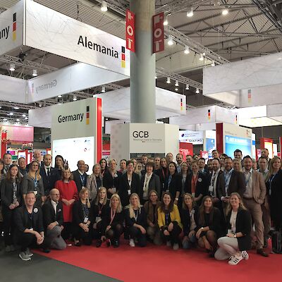 Group photo at the German Pavillon at IBTM World 2019