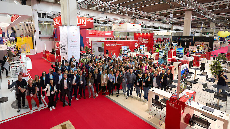 Group photo at the German booth during IMEX Frankfurt 2022