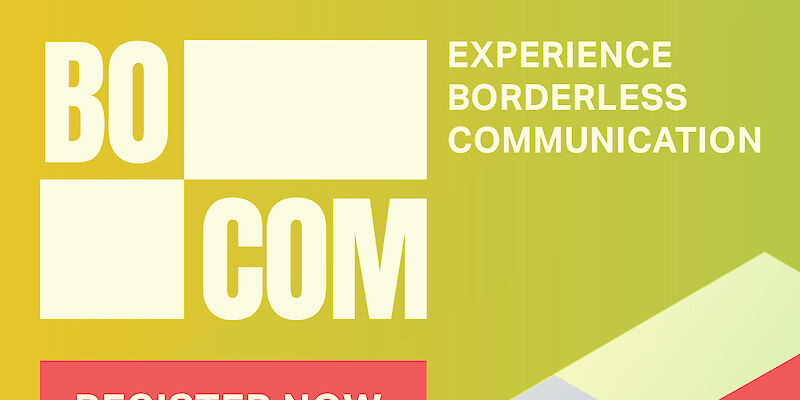 Logo des Kongresses „BOCOM – Experience Borderless Communication“