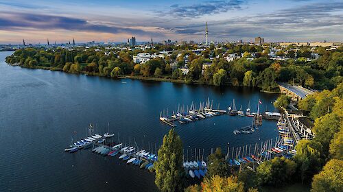 View over Hamburg