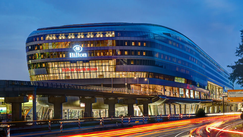 The SQUAIRE building with Hilton hotel on Frankfurt Airport