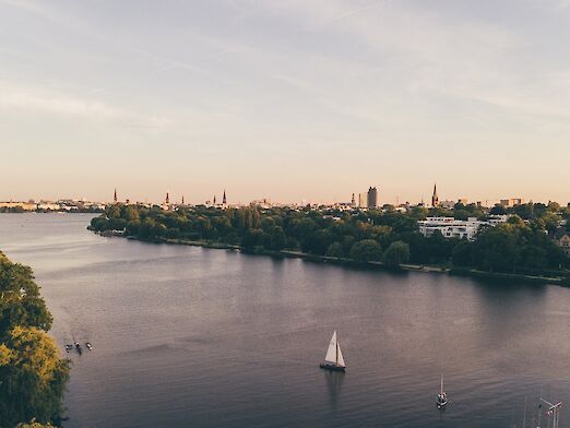 Aerial view of the "Außenalster"